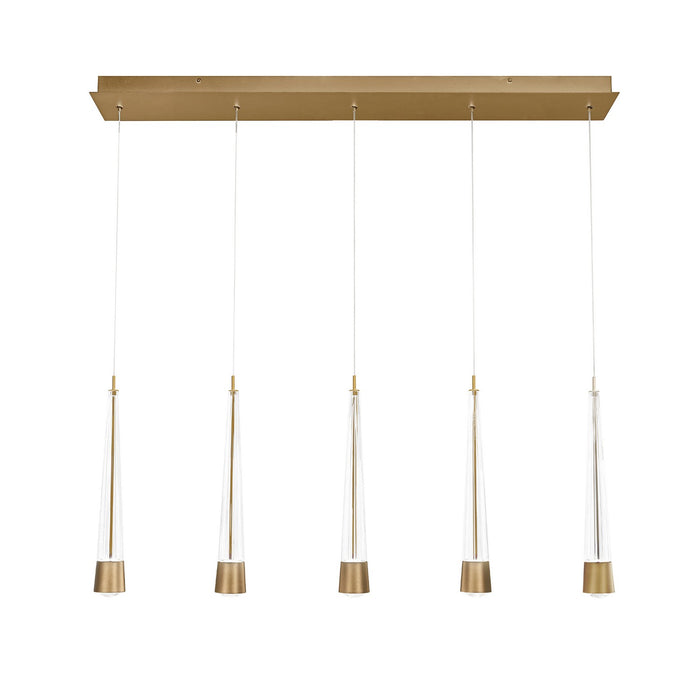 W.A.C. Lighting PD-59405L-AB LED Chandelier, Aged Brass