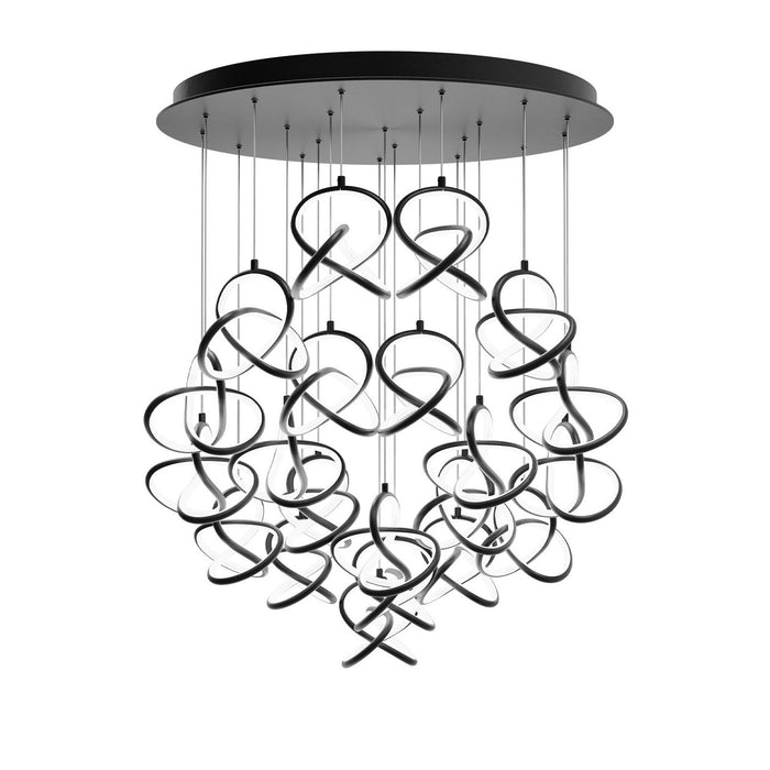 W.A.C. Lighting PD-84921R-BK LED Chandelier, Black