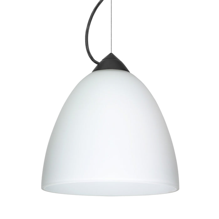 Besa 1KX-447007-BK One Light Pendant, Black
