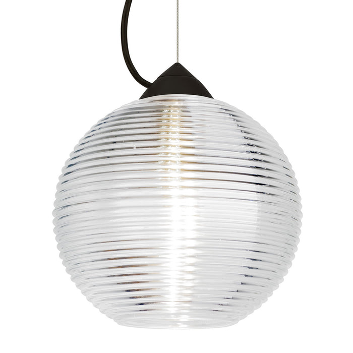 Besa 1KX-461600-BK One Light Pendant, Black