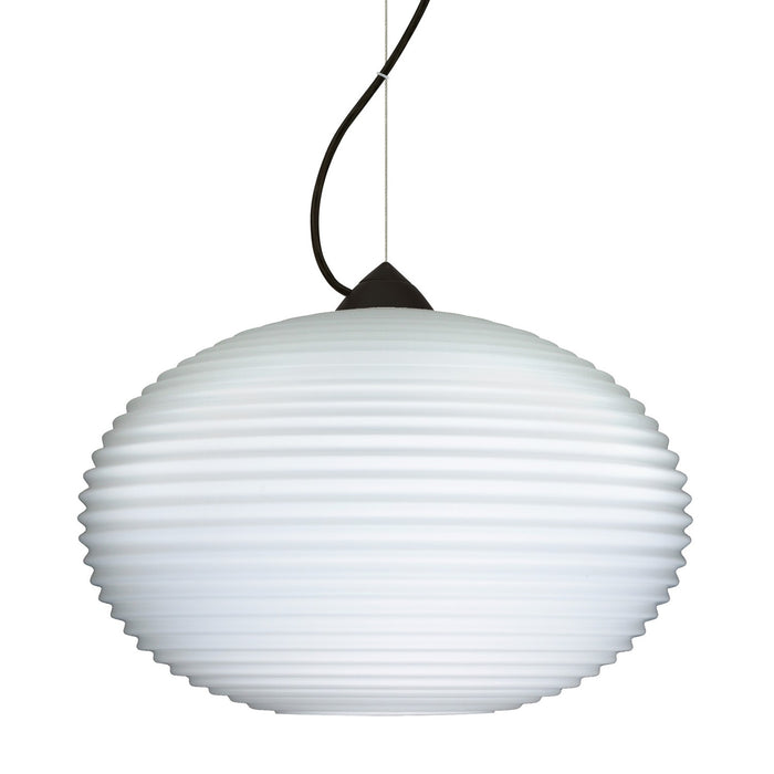 Besa 1KX-491307-BK One Light Pendant, Black