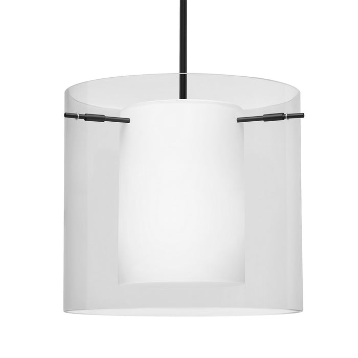 Besa 1TT-C18407-BK One Light Pendant, Black