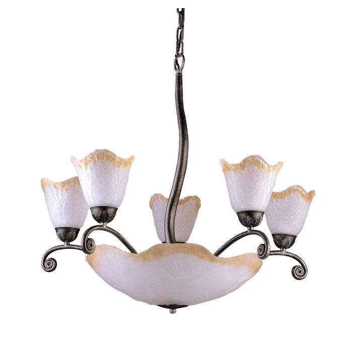 ELK Home 89006 Five Light Chandelier, Brown