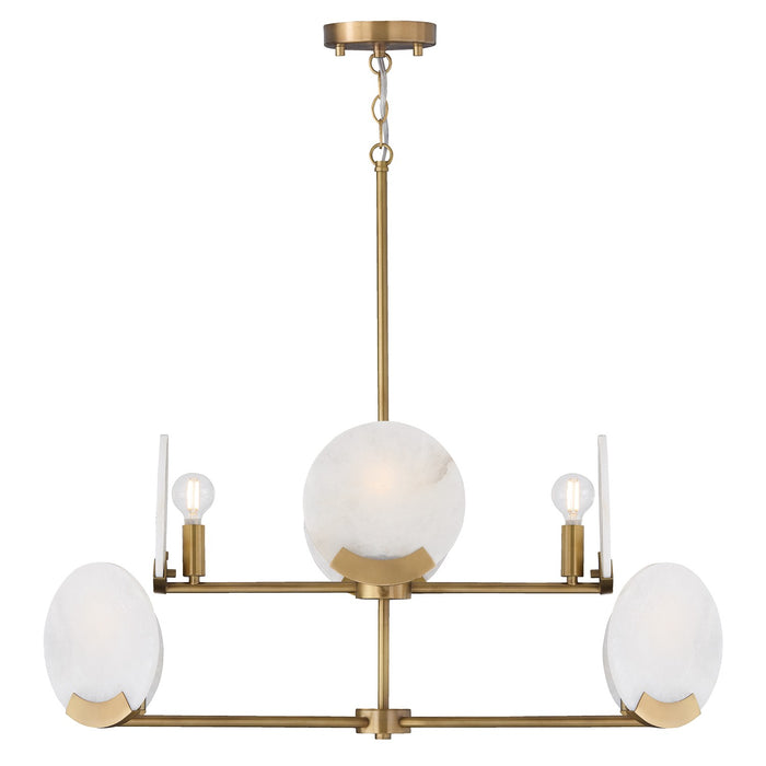 Capital Lighting 454681AD Eight Light Chandelier, Aged Brass