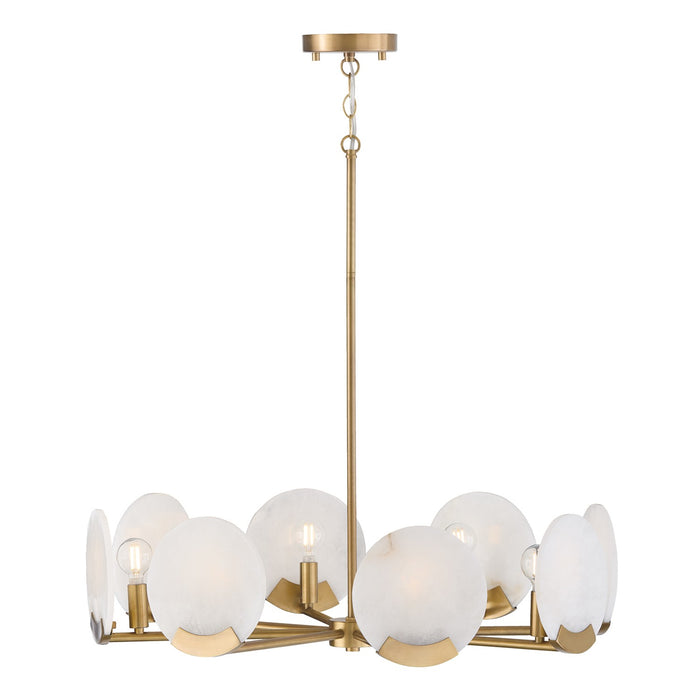 Capital Lighting 454682AD Eight Light Chandelier, Aged Brass