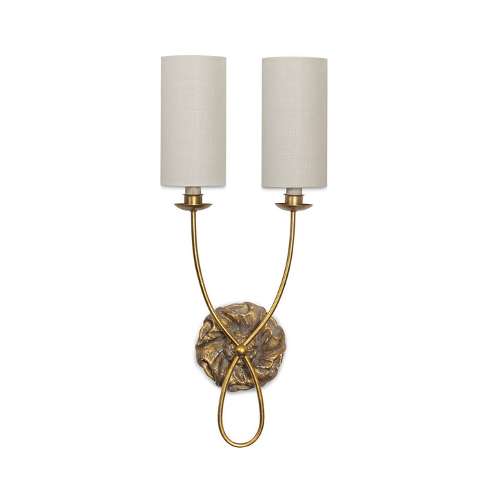 Regina Andrew 15-1237 Two Light Wall Sconce, Antique Gold