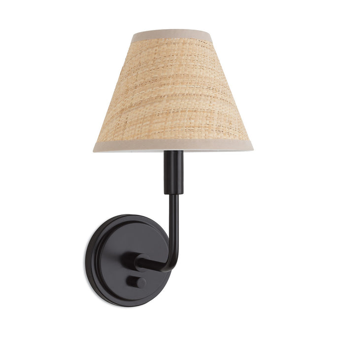 Regina Andrew 15-1241BB-RAT One Light Wall Sconce, Blackened Brass