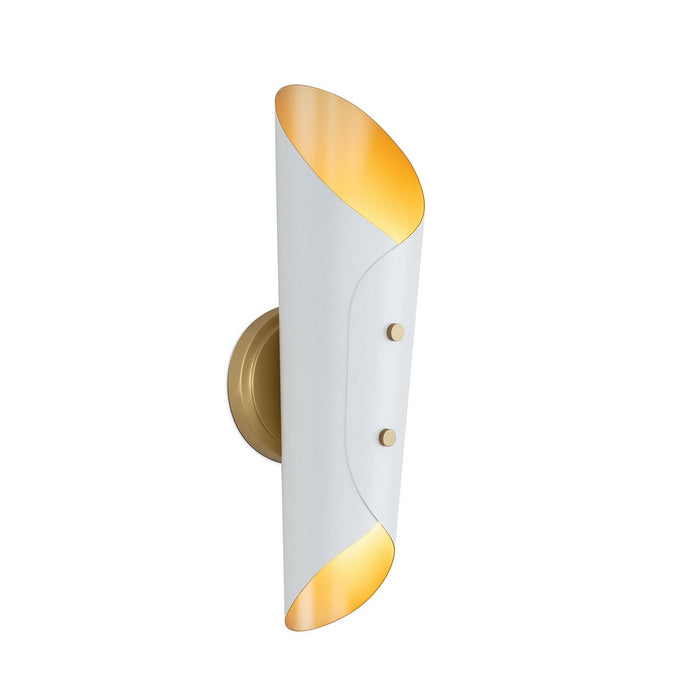 Regina Andrew 15-1244WTNB Two Light Wall Sconce, White