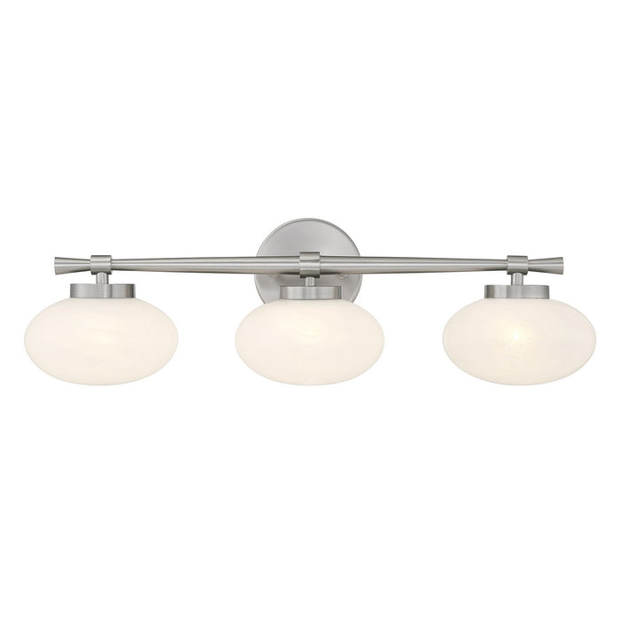 Savoy House 8-1050-3-SN Three Light Bathroom Vanity, Satin Nickel