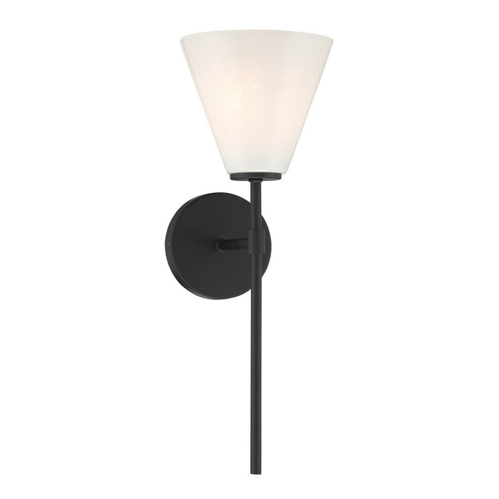 Savoy House 9-4010-1-89 One Light Wall Sconce, Matte Black