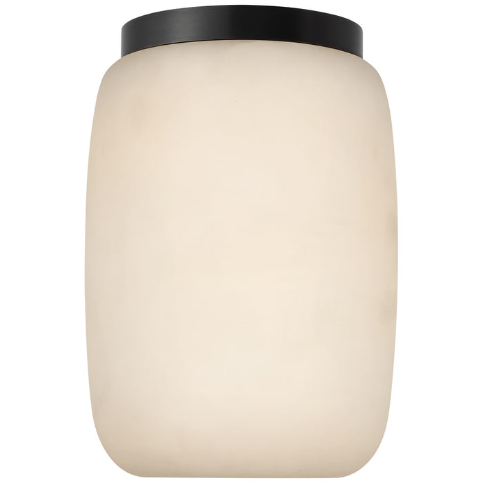 Visual Comfort Signature KW 4903ALB/BZ LED Flush Mount, Alabaster and Bronze