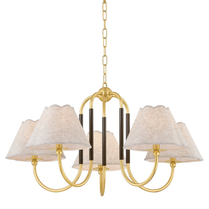 Mitzi H1043805-AGB/TRB Five Light Chandelier, Aged Brass/True Bronze