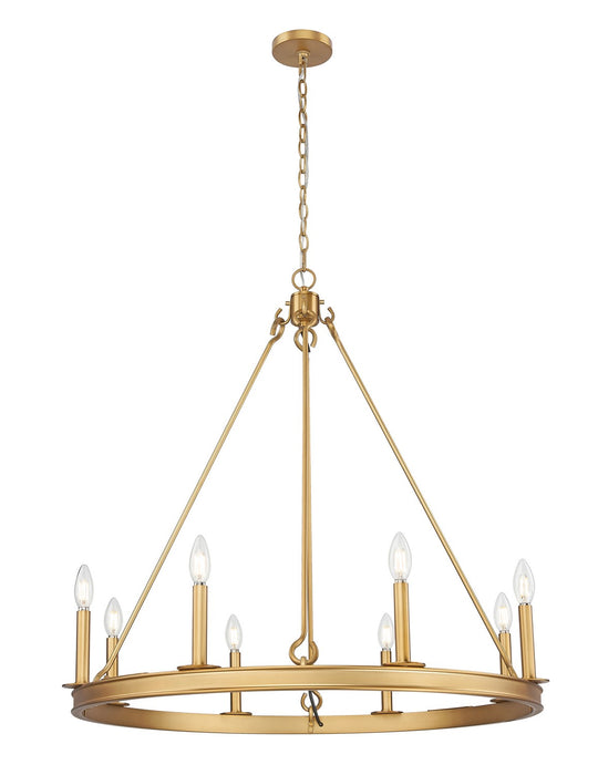 Z-Lite 482R-8RB Eight Light Chandelier, Rubbed Brass
