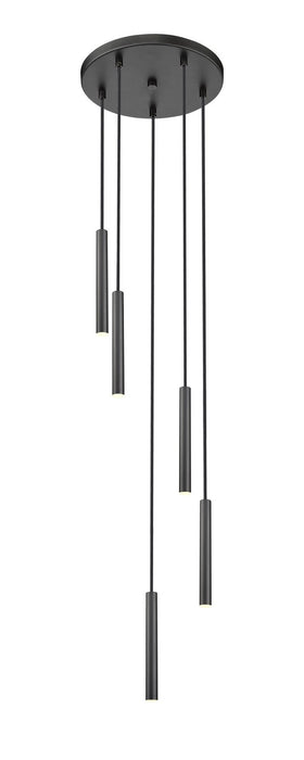 Z-Lite 919MP12-5R-MB-LED LED Chandelier, Matte Black