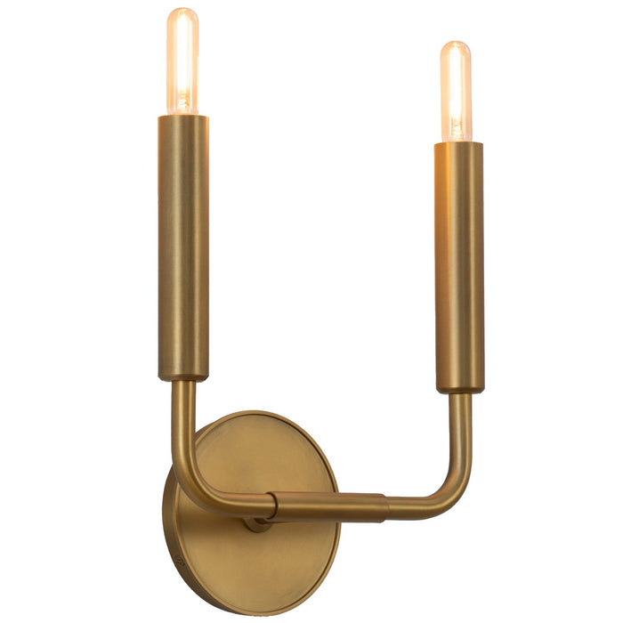 Robert Abbey 1406 Two Light Wall Sconce, Mavisten Brass Duex