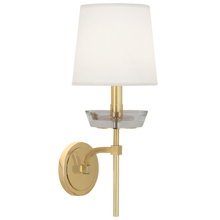 Robert Abbey 629C One Light Wall Sconce, Modern Brass w/ Clear Crystal
