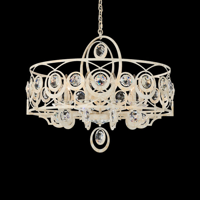 Schonbek S10510-711R Ten Light Chandelier, White Gold