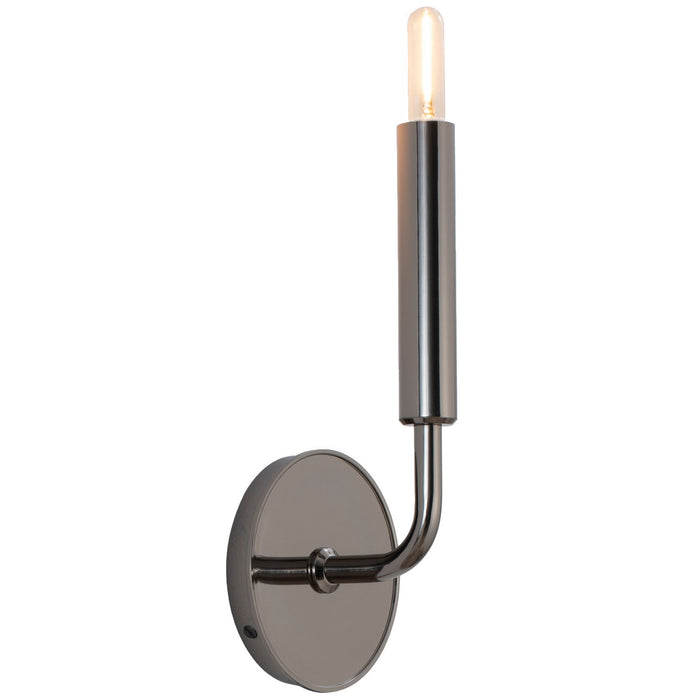 Robert Abbey B1407 One Light Wall Sconce, Black Chrome