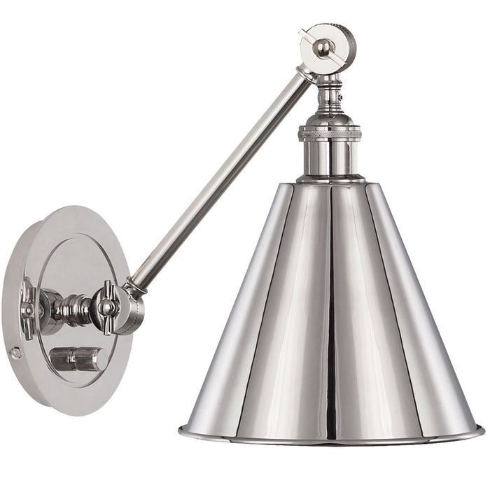 Robert Abbey S2417 One Light Wall Sconce, Polished Nickel