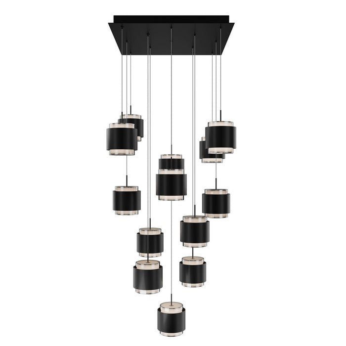 W.A.C. Lighting PD-68913S-BK LED Chandelier, Black