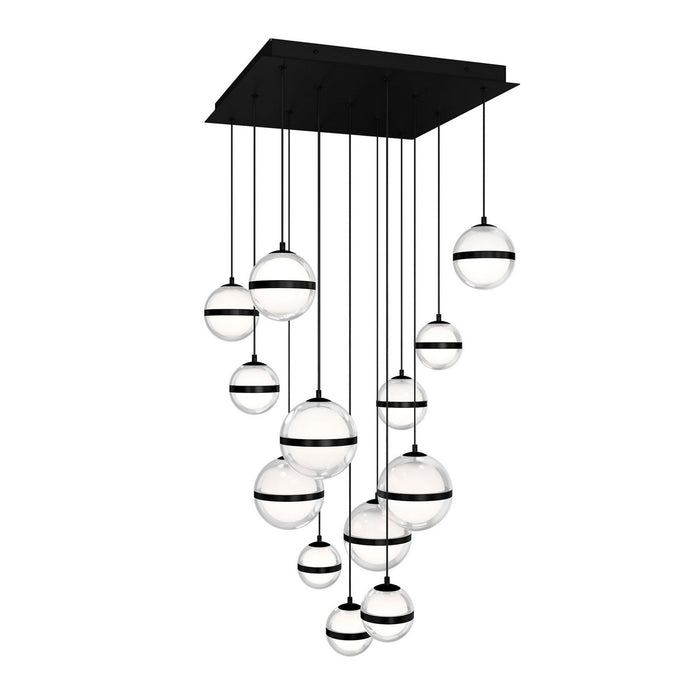 W.A.C. Lighting PD-77513S-BC LED Chandelier, Black Chrome