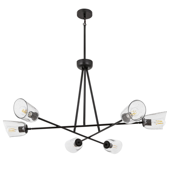 Maxim 26266SSDBZ Six Light Chandelier, Dark Bronze