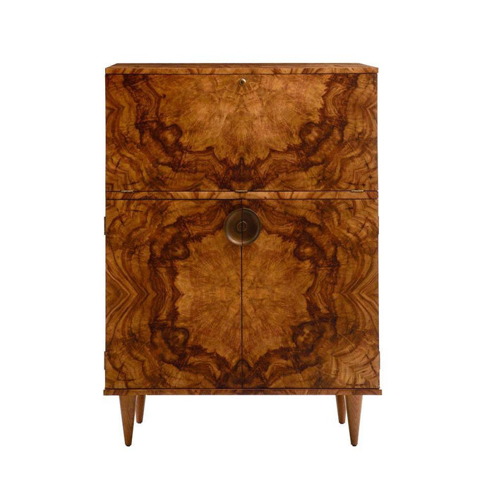 Arteriors 5688 Cocktail Cabinet, Toffee Burl