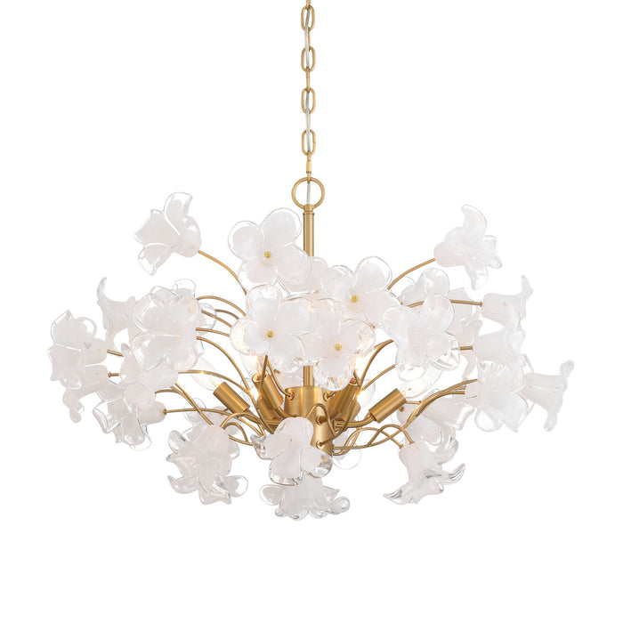 Metropolitan N2226-732 Six Light Chandelier, Legacy Brass