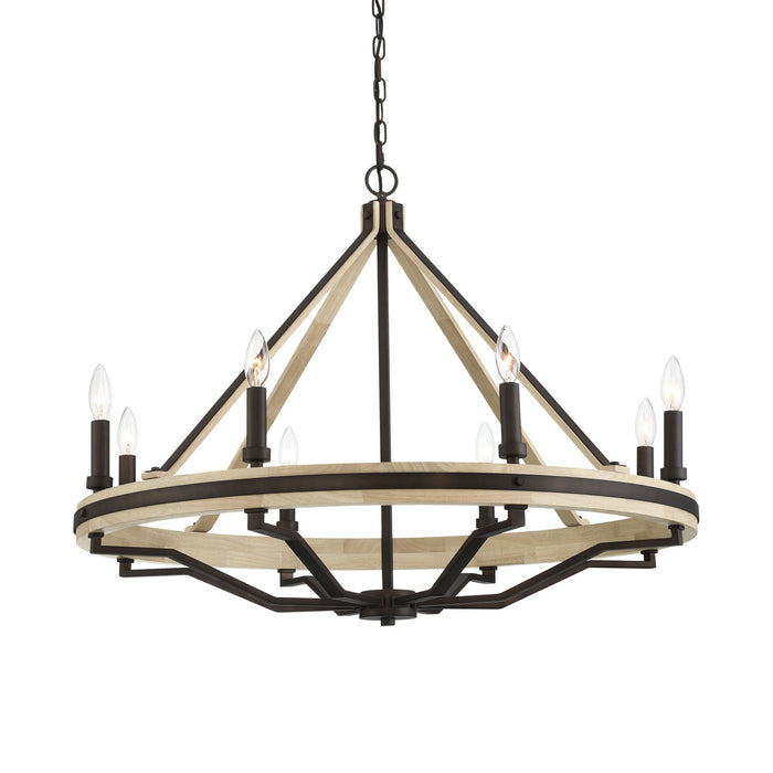 Minka-Lavery 2628-860 Eight Light Chandelier, Dark Bronze