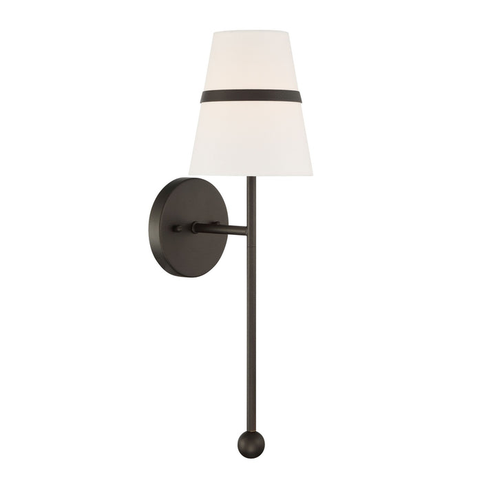 Minka-Lavery 3731-872 One Light Wall Sconce, Textured Dark Bronze