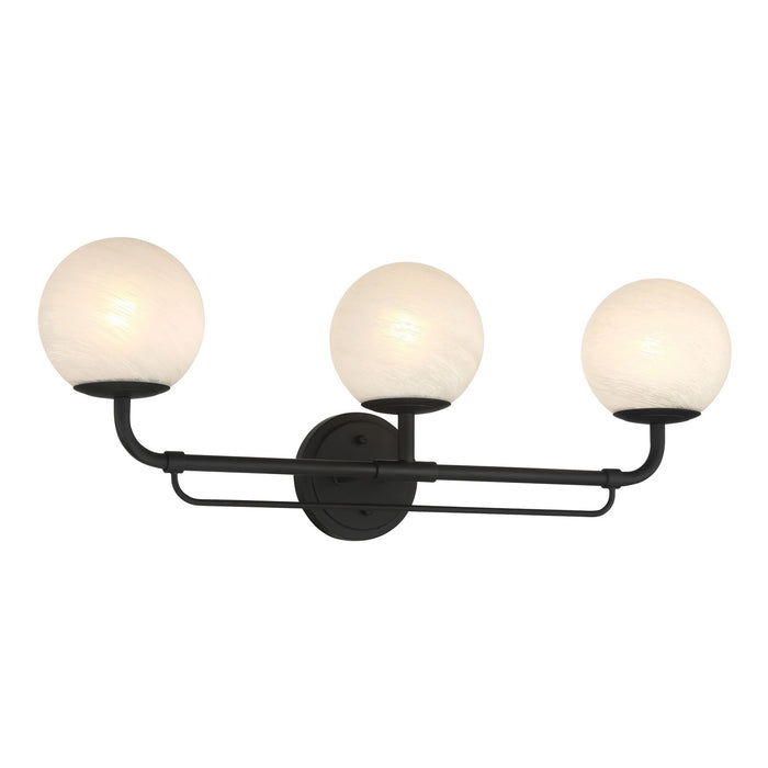 Minka-Lavery 3793-899 Three Light Vanity, Dark Matte Black