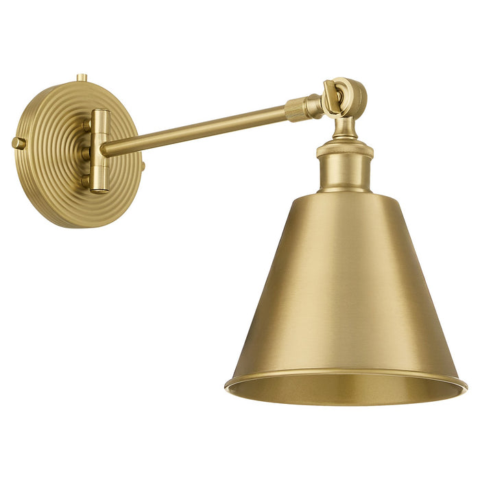 Quorum 5320-1-80 One Light Wall Mount, Aged Brass