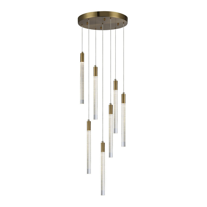 Artcraft AC12147BR LED Chandelier, Brass