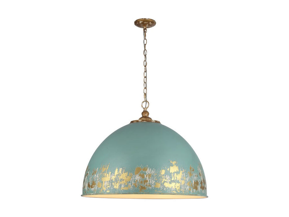 Golden 0809-8P VG-TEAL Eight Light Pendant, Vintage Gold