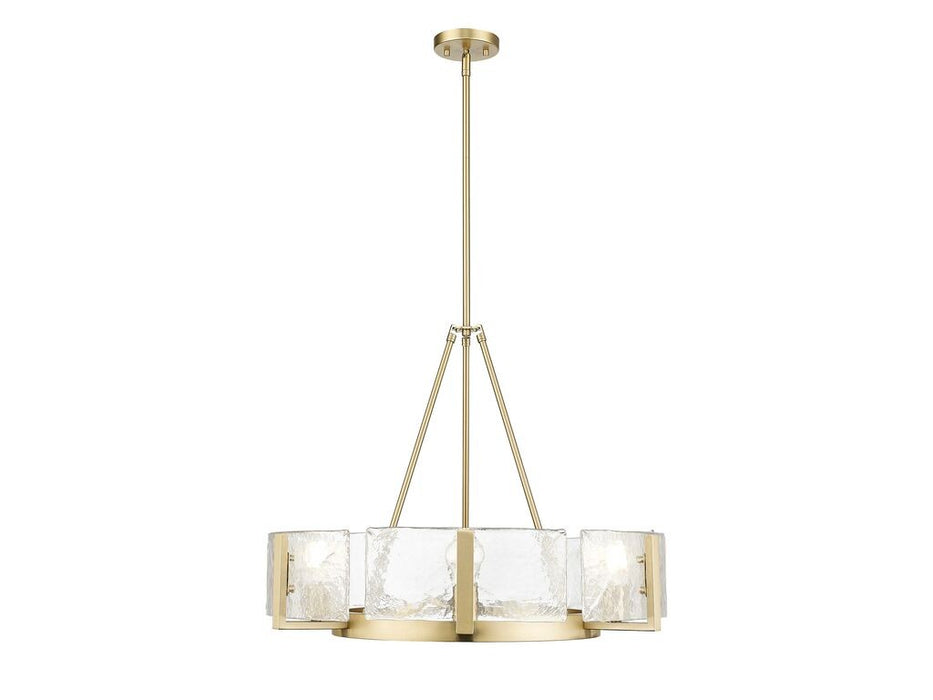 Golden 3164-6 BCB-HWG Six Light Chandelier, Brushed Champagne Bronze