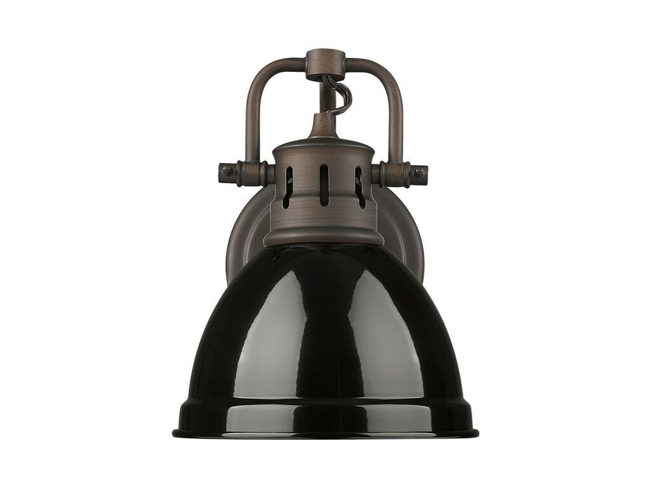 Golden 3602-BA1 RBZ-BK One Light Vanity, Rubbed Bronze
