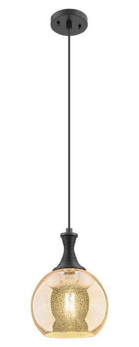 Innovations 415-1P-BK-G128-8 One Light Pendant, Matte Black