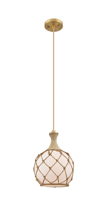 Innovations 415-1PR-BB-G121-8RB One Light Pendant, Brushed Brass