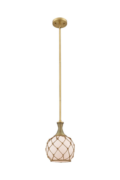 Innovations 415-1S-BB-G121-8RB One Light Pendant, Brushed Brass