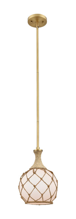 Innovations 415-1SR-BB-G121-8RB One Light Pendant, Brushed Brass
