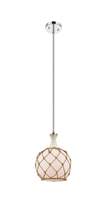 Innovations 415-1SR-PN-G121-8RB One Light Pendant, Polished Nickel
