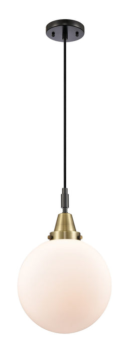 Innovations 447-1P-BAB-G201-10 One Light Pendant, Black Antique Brass