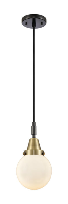 Innovations 447-1P-BAB-G201-6 One Light Pendant, Black Antique Brass