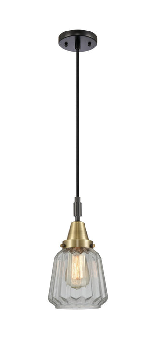 Innovations 447-1P-BAB-G142 One Light Pendant, Black Antique Brass