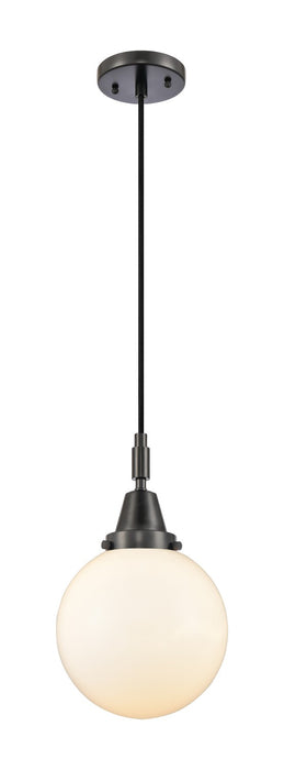 Innovations 447-1P-BK-G201-8 One Light Pendant, Matte Black