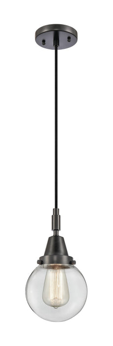 Innovations 447-1P-BK-G202-6 One Light Pendant, Matte Black