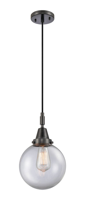 Innovations 447-1P-BK-G202-8 One Light Pendant, Matte Black