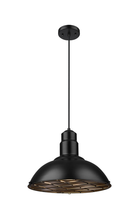 Innovations 455-1P-16BK One Light Pendant, Matte Black
