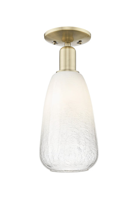Innovations 716-1C-AB-G480-6OP One Light Semi-Flush Mount, Antique Brass