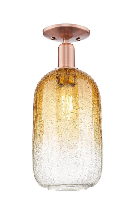 Innovations 716-1C-AC-G482-7AM One Light Semi-Flush Mount, Antique Copper